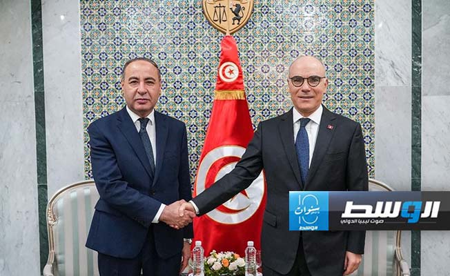 من لقاء الباعور في تونس مع وزير الخارجية التونسي، 9 مايو 2024. (وزارة الخارجية)