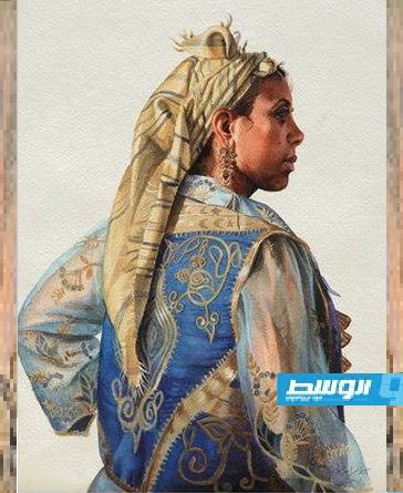 الفنانة عفاف الصومالي وحرفية الألوان المائية
