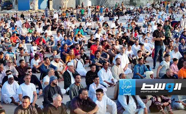 صلاة العيد في ساحة قصر بن غشير، 16 يونيو 2024. (المجلس الرئاسي)