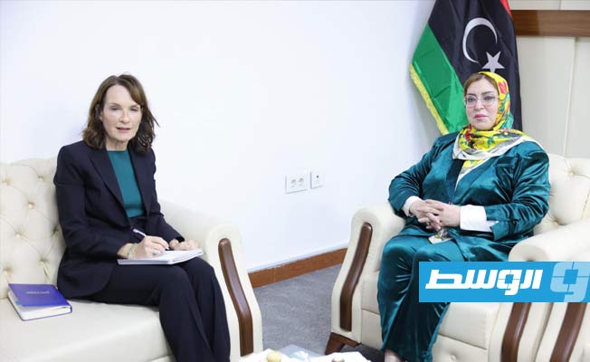 الطرمال تبحث مع منسقة أممية تمكين الليبيات من المشاركة السياسية