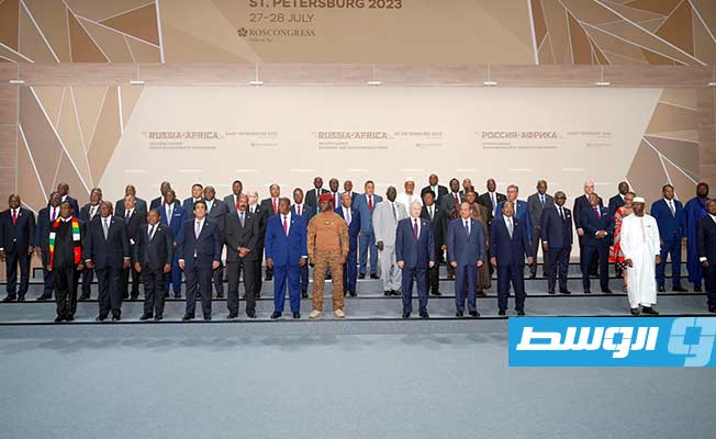 المنفي في الجلسة الافتتاحية الأولى من القمة الأفريقية الروسية في نسختها الثانية، 28 أكتوبر 2023. (المجلس الرئاسي)