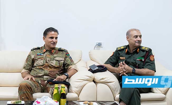 اجتماع القادة العسكريين بالمنطقتين الوسطى والساحل الغربي في مصراتة، الإثنين 12 سبتمبر 2022. (المنطقة العسكرية الساحل الغربي)