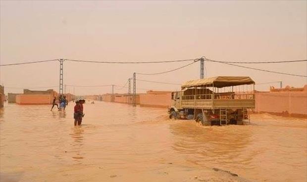 الجيش الجزائري يتدخل لمساعدة المتضررين من فيضانات عين قزام