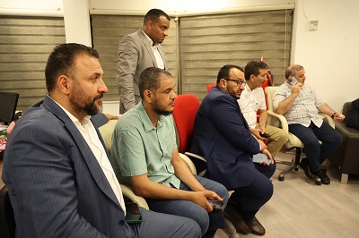 جانب من أبوجناح والمشري وشكشك بمستشفى الحروق والتجميل في طرابلس. الإثنين 1 أغسطس 2022 (صفحة وزارة الصحة على فيسبوك)
