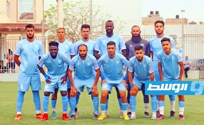 لاعبو فريق الترسانة من مواجهة البشائر في دوري الدرجة الأولى الليبي، 24 مايو 2023. (محمد قجام: الوسط)