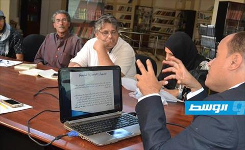 مكتب الثقافة بنغازي ينظم محاضرة عن الكتابة للسينما (تصوير: مريم العجيلي)