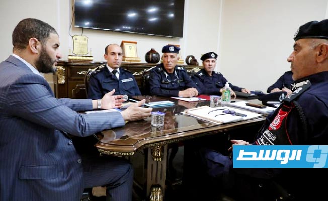 اجتماع الطرابلسي مع مدراء الأمن في طرابلس وطوقها، 29 أبريل 2023. (وزارة الداخلية)