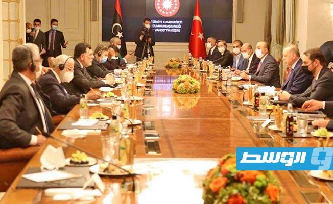 اجتماع حكومة الوفاق مع الحكومة التركية في إسطنبول. الأحد 4 أكتوبر 2020. (حكومة الوفاق)