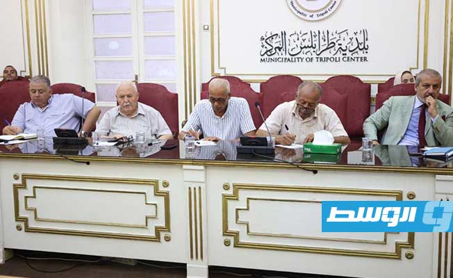لقاء الكوني مع عميد وأعضاء المجلس البلدي طرابلس المركز وحكماء وأعيان المدينة، الإثنين 12 سبتمبر 2022. (المجلس الرئاسي)