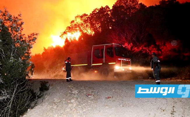 بالصور: حريق هائل في تونس