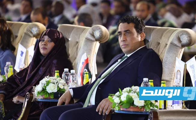 رئيس المجلس الرئاسي محمد المنفي، يفتتح أعمال المؤتمر الوطني للشباب, 27 نوفمبر 2021. (المجلس الرئاسي)