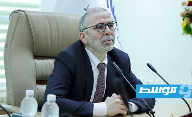 مصطفى صنع الله خلال اجتماع لمجلس إدارة مؤسسة النفط 29 أغسطس 2021 (المؤسسة الوطنية للنفط)
