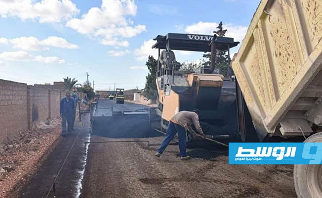انتهاء رصف وصيانة بعض الطرق في بنغازي