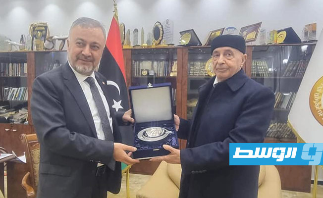عقيلة صالح يبحث مع السفير التركي مستجدات الوضع السياسي في ليبيا