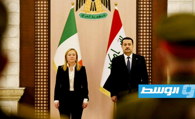 العراق يدعو لتعزيز التعاون مع إيطاليا خلال زيارة ميلوني لبغداد