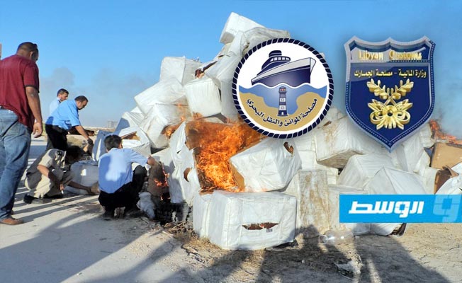 رجال الجمارك يحبطون تهريب كميات كبيرة من «الترامادول» عبر ميناء بنغازي