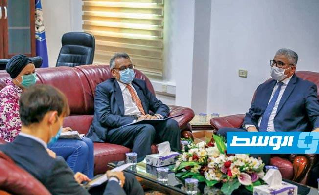 باشاغا يلتقي بسفير إيطاليا لدى ليبيا بمقر وزارة الداخلية بطرابلس، 22 سبتمبر 2020. (داخلية الوفاق)