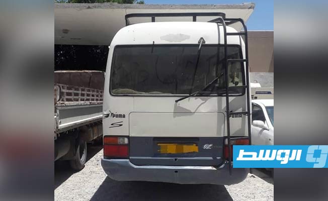 سيارة مسروقة تتبع وزارة العدل جرى ضبطها في طرابلس، 19 يونيو 2023. (مديرية أمن طرابلس)