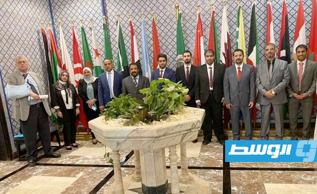 الوفد الليبي المشارك في الاجتماع التاسع للجنة القيود الفنية على التجارة في إطار منطقة التجارة الحرة العربية الكبرى من 18 إلى 20 أكتوبر. (وزارة الاقتصاد)