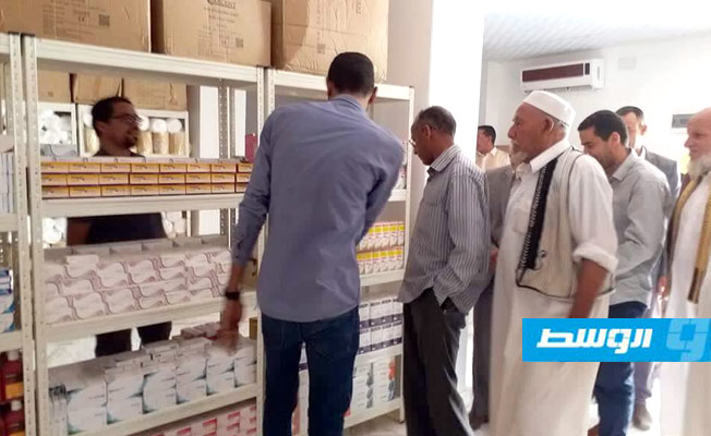 افتتاح مخزن للإمداد الطبي وصيدلية مركزية بمنطقة الهواري في الكفرة. (الإنترنت)