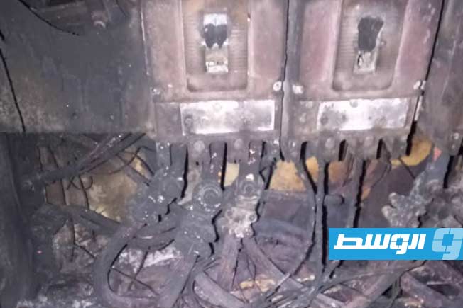 Fire extinguished at a power station in the Salah al-Din area of Tripoli