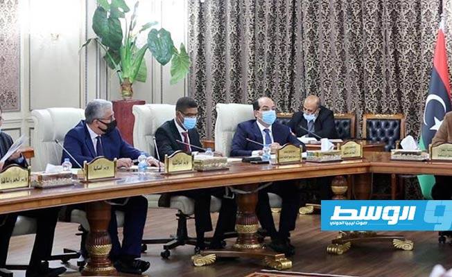 الاجتماع الاستثنائي الثامن لمجلس وزراء حكومة الوفاق بمقره في طرابلس، 22 ديسمبر 2020. (المكتب الإعلامي لرئيس المجلس الرئاسي)