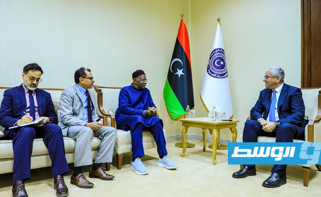 باشاغا وباتيلي خلال لقاء في بنغازي، 13 مارس 2023. (فيسبوك)