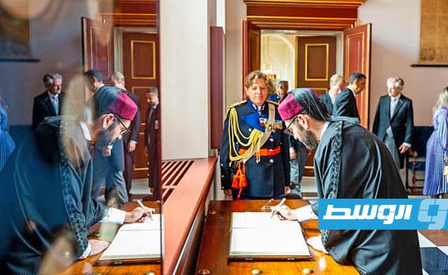 ملك هولندا يستقبل سفير ليبيا في القصر الملكي في لاهاي لاستكمال إجراءات اعتماده 30 أغسطس 2023 (سفارة ليبيا لدى هولندا)