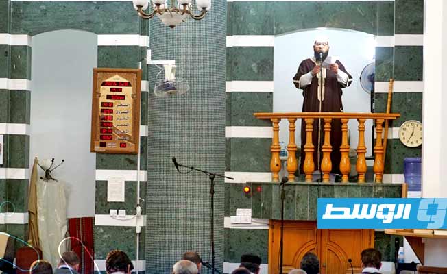 صلاة عيد الأضحى المبارك بمسجد الغلبان في مصراتة، الأربعاء 28 يونيو 2023. (حكومتنا)