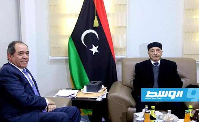 خلال لقائه بوقادوم.. عقيلة صالح «يثمن» مساعي الجزائر لحل الأزمة الليبية