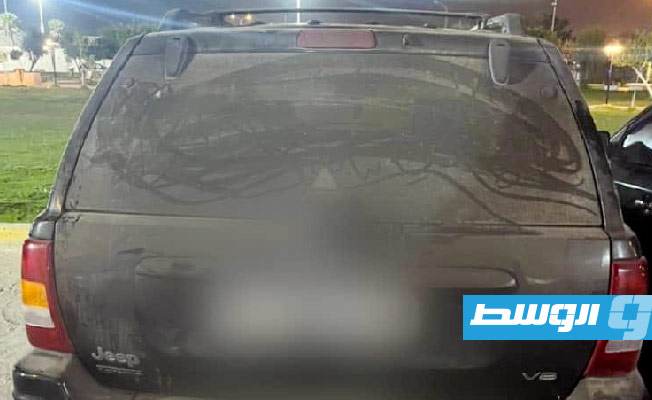 سيارة المتهم بإطلاق النار في سيدي يونس ببنغازي (مديرية أمن بنغازي)
