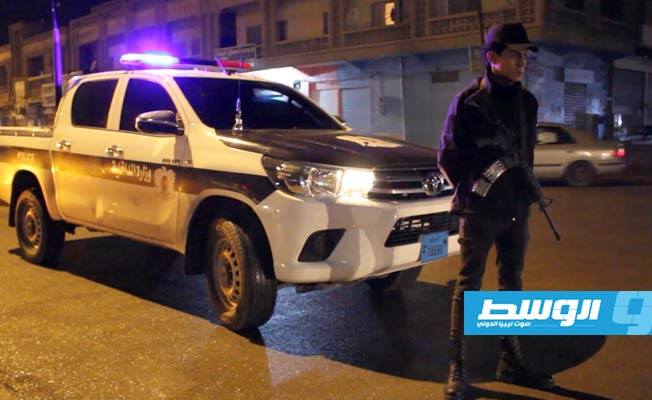 سيارة شرطة تابعة لمديرية أمن أجدابيا. (الإنترنت)