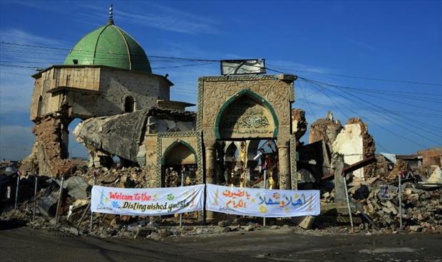 العراق يضع حجر الأساس لإعادة بناء جامع النوري التاريخي بالموصل