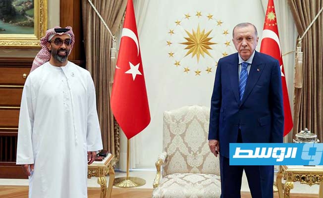 الرئيس التركي يستقبل مستشار الأمن الوطني الإماراتي طحنون بن زايد في أنقرة