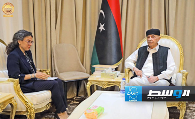 عقيلة يوضح لخوري رؤيته لمسار حل الأزمة السياسية في ليبيا