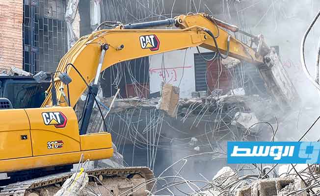 من أعمال إزالة العشوائيات في العاصمة طرابلس، 26 مايو 2023. (الشركة العامة للخدمات)