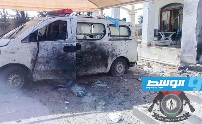 بالصور.. آثار الدمار في المستشفى الميداني بطريق المطار