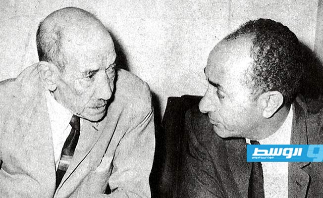 الوزير حسين الغناي مع الشاعر أحمد رامي
