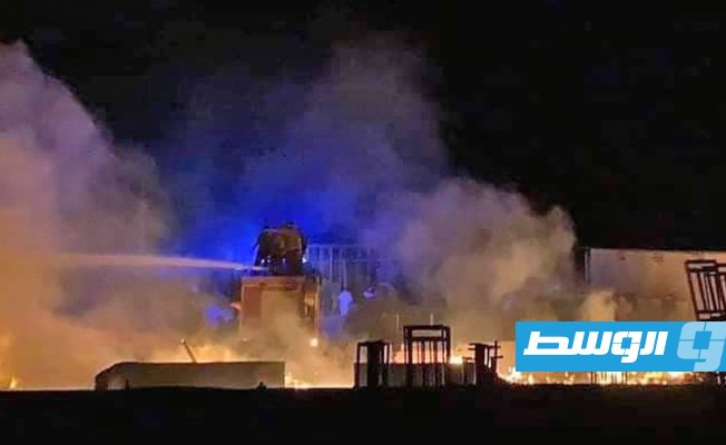 حريق يلتهم سوق دبي بمصراتة