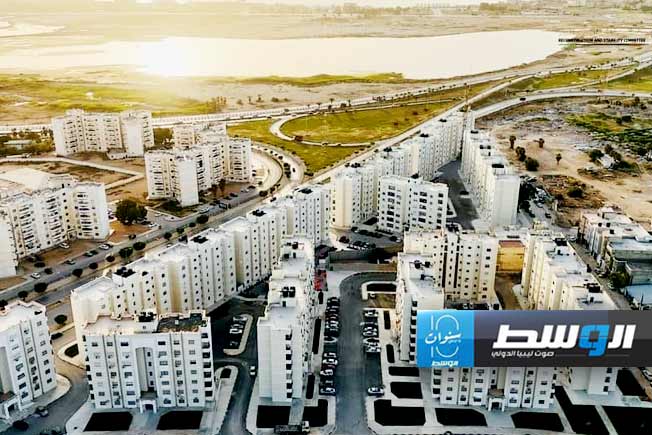 عمارات الكيش ببنغازي بعد صيانتها، 18 أبريل 2024 (بلدية بنغازي)