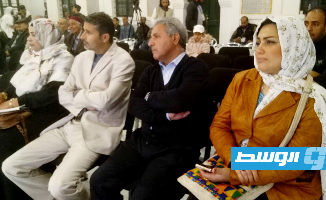 جانب من حضور جلسة حوارية مع الصحفي محمود البوسيفي، في ليالي المدينة، طرابلس، 29 مارس2023 (بوابة الوسط)