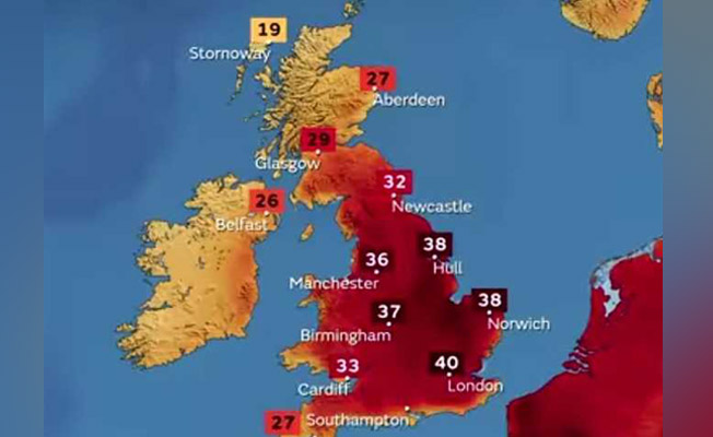 بريطانيا تسجل أعلى درجة حرارة في تاريخها عند 40.2 مئوية