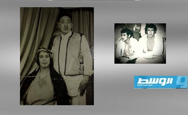والد عبدالجليل الحشاني ووالدته وصورة له مع "شده" أحد أقرب اصدقاء صباه