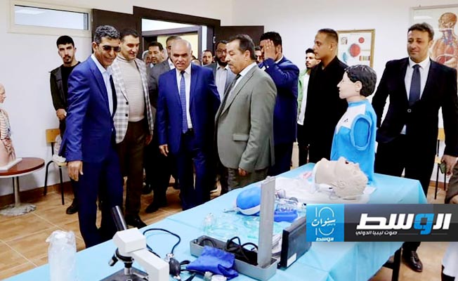 من افتتاح قسم الطوارئ والحوادث ومعهد التمريض في مركز مصراتة الطبي، 10 مارس 2024 (حكومة الدبيبة)