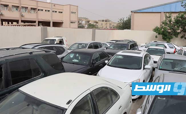 السيارات المضبوطة في أبوسليم، 21 أكتوبر 2023. (مديرية أمن طرابلس)