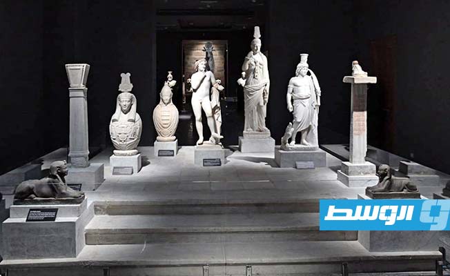 جانب من قاعات المتحف اليوناني الروماني الذي افتتح اليوماا أكتوبر بعد إغلاق دام 18 عاما. (صفحة مجلس الوزار المصري على فيسبوك)
