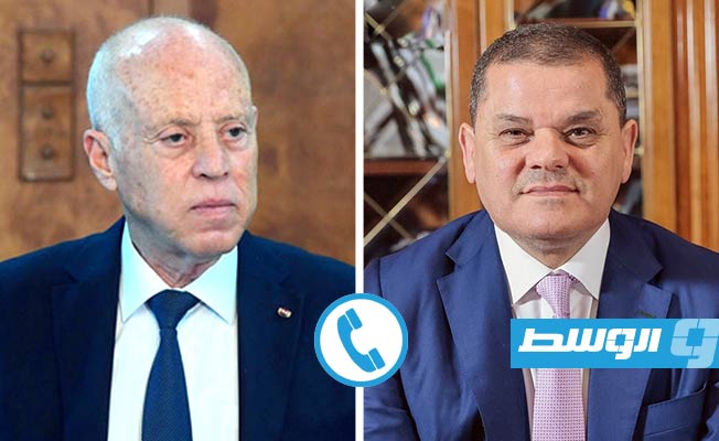 الدبيبة يبحث هاتفيا مع قيس سعيد تعزيز التعاون مع تونس
