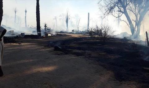 بالصور.. حريق مروع في مزارع وأملاك المواطنين في تراغن