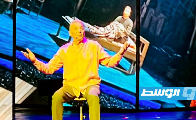 الفنان المصري محمود حميدة في عرض ختام فعاليات مهرجان المسرح التجريبي بالقاهرة، 7سبتمبر. (صفحة المهرجان)