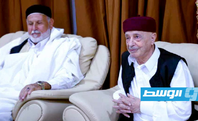 من لقاء عقيلة صالح مع وفد الأمازيغ، 8 أكتوبر 2023. ( الناطق باسم مجلس النواب)